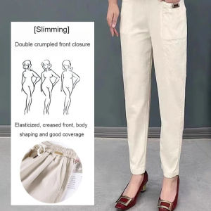 Casual Pants Higher Harem Pants Skin-friendly and Warm Moms Clothing Slimming and Slimming Breathable