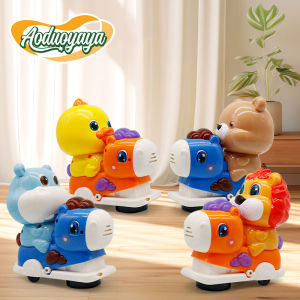 Aoduoyaya Electric Horse Riding Toy Cute Animals Riding Swing Toy with Music Light Kid Gifts
