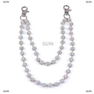🎈🎀【Low price】GUIN Hip-hop Pants Chains High-quality Ball Beads Waist Chains Simple Jeans Chain Fashion Pants Chain Clothing Accessories Gifts