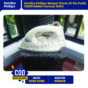 MURAH! Setrika Philips Hi 114 Normal 100% Bisa Bayar Ditempat Barang Bekas Pemakaian Normal!
