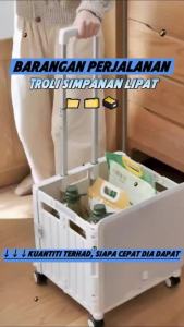 75L Foldable Shopping Cart Trolley Foldable and Storage Outdoor Camping Climber Trolley troli beroda