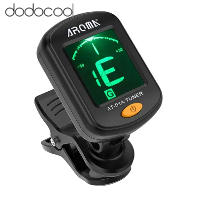 dodocool AROMA AT-01A Rotatable Clip-on Tuner LCD Display for Chromatic Guitar Bass Ukulele Violin