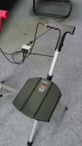 3-in-1 Electric Folding Cane Chair Aviation Aluminum Portable Elderly Walking Stool Type-C Fast Charge One Button Automatic Foldable Mobility Rest Chair