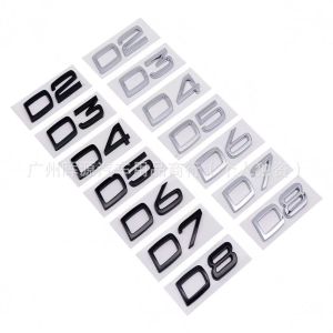 Suitable for Volvo modified car logo D2 D3 D4 D5 D6 D7 displacement tail label digital English body sticker