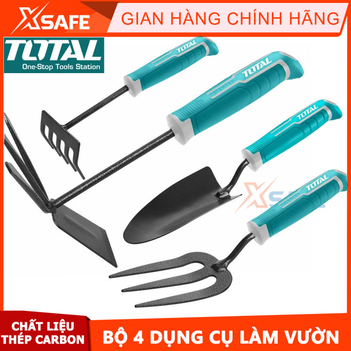 Dụng cụ làm vườn TOTAL cây cào làm vườn, cây xới đất chất liệu thép ...