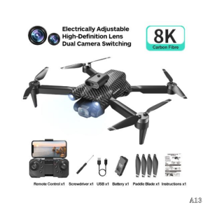 Original 4K Drone with Camera Follow Me 8K HD GPS Drone Professional Aerial Photography Drone with 3 Cameras Long Distance Flight Time Foldable Drone for Vlog