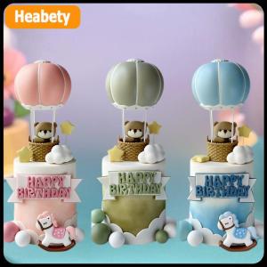 【2-3 days delivery】 Blue Pink Hot Air Balloon Cake Topper Gender Reveal Party Cake Decoration Kids Boy Girls Birthday Party Supplies Baby Shower