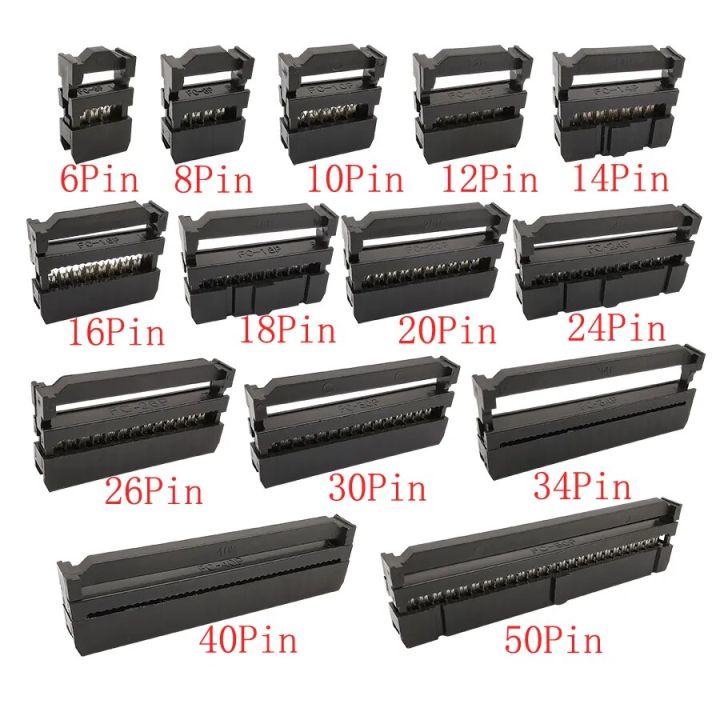 10 Connecteurs IDC Droits Pour PCB - Pas 2.54mm - 34 Broches (2x17) - Par Uxcell