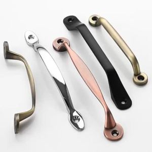 Aluminium Alloy Cabinet Drawer Handle Surface Mounted Modern Minimalist Vintage Wardrobe Door Pull for Home Furniture