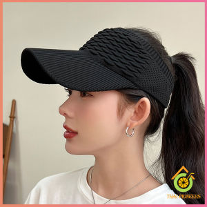 Thai Pioneers หมวกแก็ป ครึ่งใบ หมวกแฟชั่นสาวเกาหลี การออกแบบขอบหมวกยืดกระชับ กันแดด sun hat