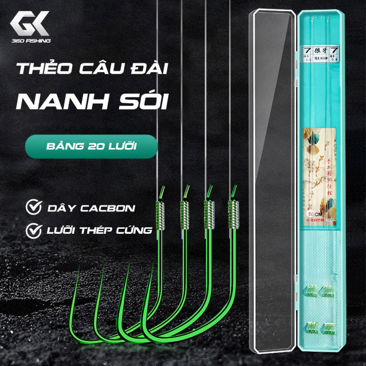 Bảng 20 Cặp Thẻo Câu Đài Nanh Sói Buộc Sẵn Lưỡi Câu Cá Thép Carbon Thẻo ...
