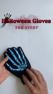 Dạ Quang Bộ Xương Halloween Claw găng tay tiệc cosplay Dress Up Lễ Hội Đảng Glowing Túi Ủ Ấm bàn tay Găng Tay Kín Ngón