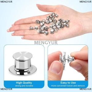[COD] MENGYUR 10pcs Locking Pin Back Locking Pin Keeper Clasp Metal Pin Backing for Brooch Lapel Pin Lock Accessories