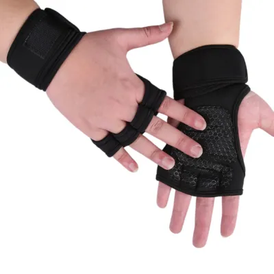 Anti-Slip Gym Fitness Gloves Wear-Resistant Wrist Protect Half Finger Gloves Windproof Breathable Weightlifting Gloves Women Men