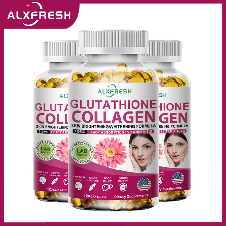 Alxfresh 1/3/5 Collagen & Glutathione Capsules Support Skin&Joint& Hair  Nails Health Anti-aging Nutritional Supplement for Women | Lazada