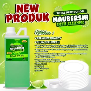 COD - Sabun Cuci Piring MAUBERSIH 1 Liter Aroma Jeruk Nipis Mau Bersih 1L