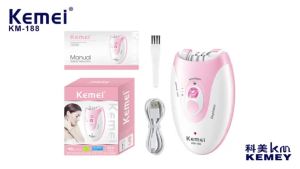 Kemei Epilator Hair Removal for Women USB Rechargeable Electric Hair Remover Machine Trimmer KM-188