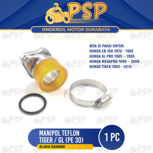 Manipol Teflon Tiger PE 30 - Manifold Teplon Intake Karbu PE 30 PNP Honda CB GL Megapro Tiger Revo