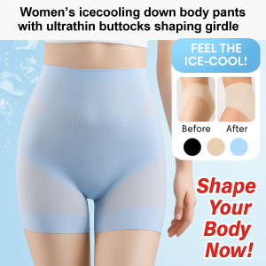 Cool High Waisted Body Shaping Pants For Women Tummy Control And Butt Lift Sizes M-2XL冰感降温收腹裤