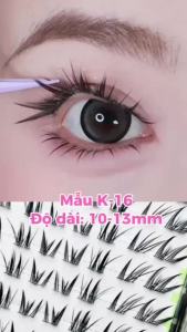 Mi Giả Cụm Mèo Đuôi Cụp 10 Hàng K16 Độ Dài 10-13mm GREEN Thủy Mi