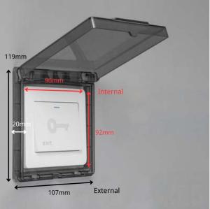 Heeman4u Single Double Ultra-Thin Waterproof Weatherproof Bathroom Toilet Switch Socket Door Bell Protection CoverUltra-nipis kalis air kalis air bilik mandi tandas suis soket pintu perlindungan perlindungan Bell单双超薄防水防风雨浴室卫生间开关插座门铃保护套