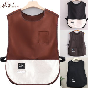 Waterproof and Stain-resistant Apron Solid Color Vest Style Beauty Apron Sleeved Apron Worn By Cooks Chef and Servers