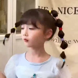 50pcs/set Childrens hair has good elasticity and no seams. They tie their hair with rubber bands colorful hair bands high elasticity headband accessories
