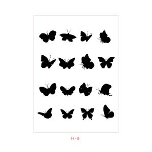 1 Pcs Fruit Tattoo Butterfly 8x11cm 15Day Magic Tattoo GZButterfly - Mix