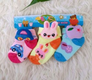 Kaos Kaki Bayi  BONEKA isi 3psg/ Kaos Kaki Bayi 3in1 / Kaos Kaki Anti Slip Bayi Motif Lucu
