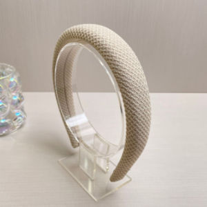 Harga Grosir - Bando Korea Wanita Kain Motif Tikar Busa Tebal / Bando Fashion Korea Elegant Bandana