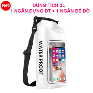 Túi đựng đồ chống thấm nước 2 ngăn POPO DT5 màn hình cảm ứng nhạy kèm dây đeo dung tích 2L