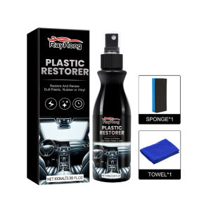 Rayhong Plastic Revitalizing Coating Set Agent Of Automotive Interior Instrument Panel Seat Cleaning And Decontamination Reconditioning Car Plastics Parts Refurbished Car Refurbishing Agent Remove Stains Parts Refurbish