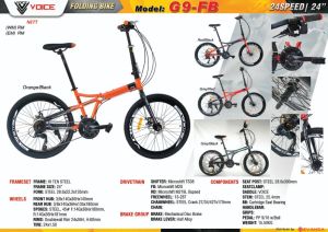 VOICE G9 FOLDING BIKE 24INCH GEAR DISC BRAKE WITH MICROSHIFT EQUIPMENT(3x824SPEED)**FREE GIFT** Foldable Exercise Bike Foldaway Mountain Bike - Lazada