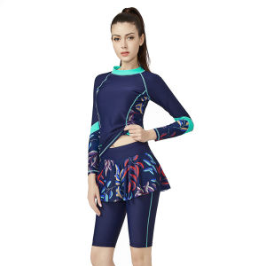 Long Sleeve Muslim Swimsuit Plus Size Burkinis Muslim Swimwear Women 2 Pieces Islamic Swimming Suit Full Body Swim Suit 2024