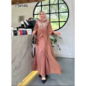 Gamis Pesta Kekinian Baju Kondangan Pesta Muslimah MARWAH