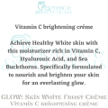[ Esoterica ] Vitamin C brightening créme bys Pure Living Wellness Luxelle GLOW Skin White Frost Créme Creme I Achieve Healthy White skin with this moisturizer rich in Vitamin C, Hyaluronic Acid, and Sea Buckthorns. 
