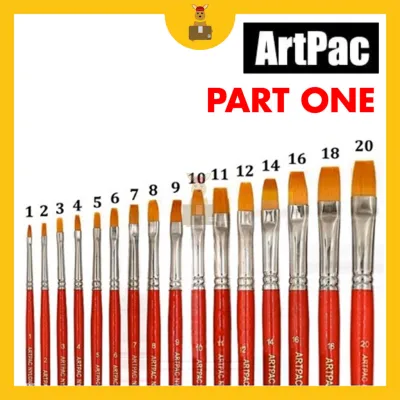 ARTPAC Nylon Brush Flat 448 Painting Brush Berus Warna (NO. 1 - NO. 8) PART ONE