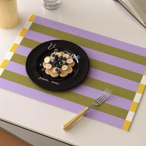 Dopamine Colors Placemat Set Table Decor Coaster Waterproof Oil-Proof Coffee Mat For Hot Dishes & Coffee Makers