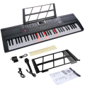KAWES Standard 61 Keys Digital Electric Piano Dual Speaker +Mic+Piano Book+Charger  35inch Electric Piano. 