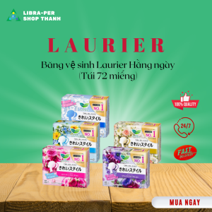 [HCM] Băng vệ sinh hàng ngày (daily) Laurier nội địa Nhật Bản - SIÊU MỎNG CHỐNG HĂM KHỬ MÙI