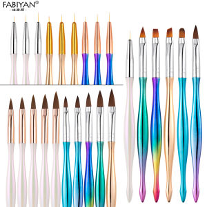 Nail Art Brush Set UV Gel Nail Art Polish Painting Liner Brush Gradient Acrylic Nail Brushes Carving Pen Nail Art Tools