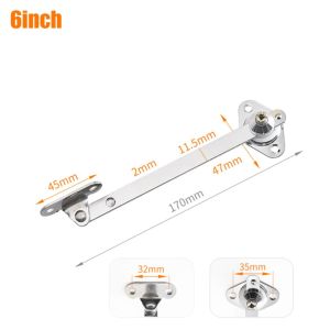 MAYIT Soft Down Cabinet Hinge Adjustable Zinc Alloy Sliding Rail Flap Stay Practical 6/8/10/12 Inch Down Drop Lid Support Cabinet Doors