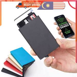 RFID Blocking Anti-theft ID Credit Card Holder Thin Aluminium Metal Wallets Pocket Case Bank Card Box Porte Carte