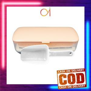 AI-C873 Tempat Penyimpanan Ice Cube Container Pencetak Es Batu Anti Pecah / Cetakan Es Batu Mode Tekan Press Dengan Wadah Free Sendok Plastik