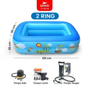 SPEEDS Kolam Renang Anak-anak 210cm Kolam Renang Motif Lucu Bahan Kuat Portable Swimming Pool020-30