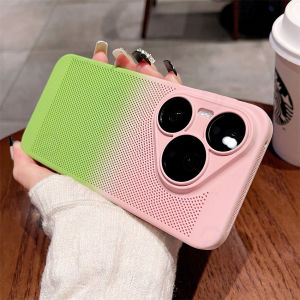 For Huawei Pura 90 Pro Max 80 Ultra P70 Case Gradual Ultra Thin Heat Dissipation Lens Protector Film Breathable Mesh Hard Cover