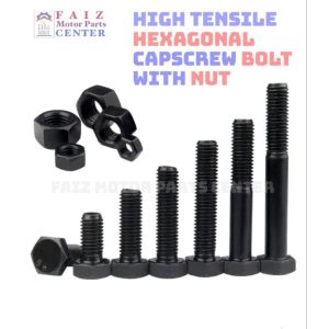 10sets. HIGH TENSILE 5/16x3/4 inch up to 5/16x4 inches HEX.CAPSCREW BOLT W/ NUT(Carbon steel / KS)- FINE THREAD