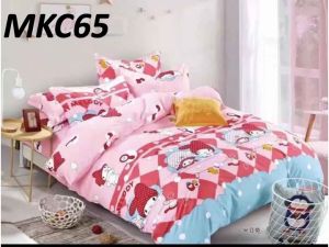 Cadar 4 in 1 Cartoon KING size fitted bedsheet (SMKC)