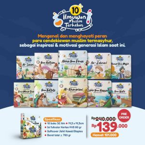 Buku Cerita 10 ilmuwan muslim terhebat (1 paket isi 10 buku) Ziyad books buku anak muslim bergambar (usia 3 tahun +)