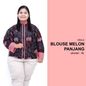 Atasan Batik Blouse Big Size Wanita Lengkap L-XL-2L-3L-4L-5L-6L-7L Model Blus Jumbo Seragam Batik / Atasan Big Size / Blus Batik Jumbo Kerja Wanita / Pakaian Kerja Kantor Jumbo Wanita